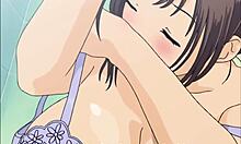Nana hentai à gros seins donne une leçon à son jeune étudiant